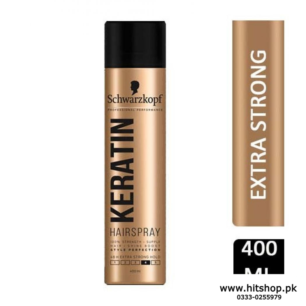Extra Strong Hold Schwarzkopf Keratin Hair Spray 400ml